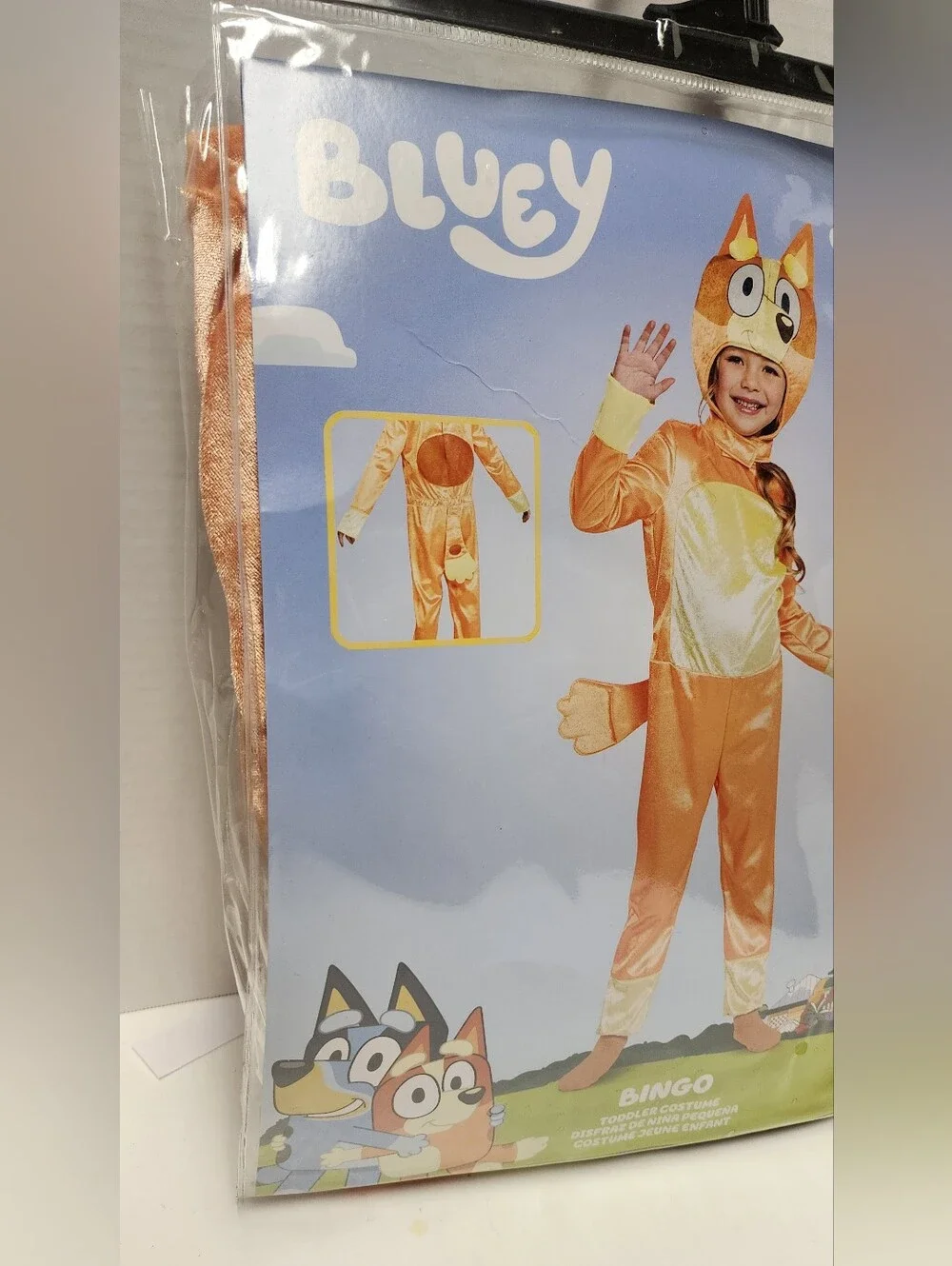L(4-6x) Bingo Toddler Girl Boy Classic Halloween Costume Jumpsuit Disney New